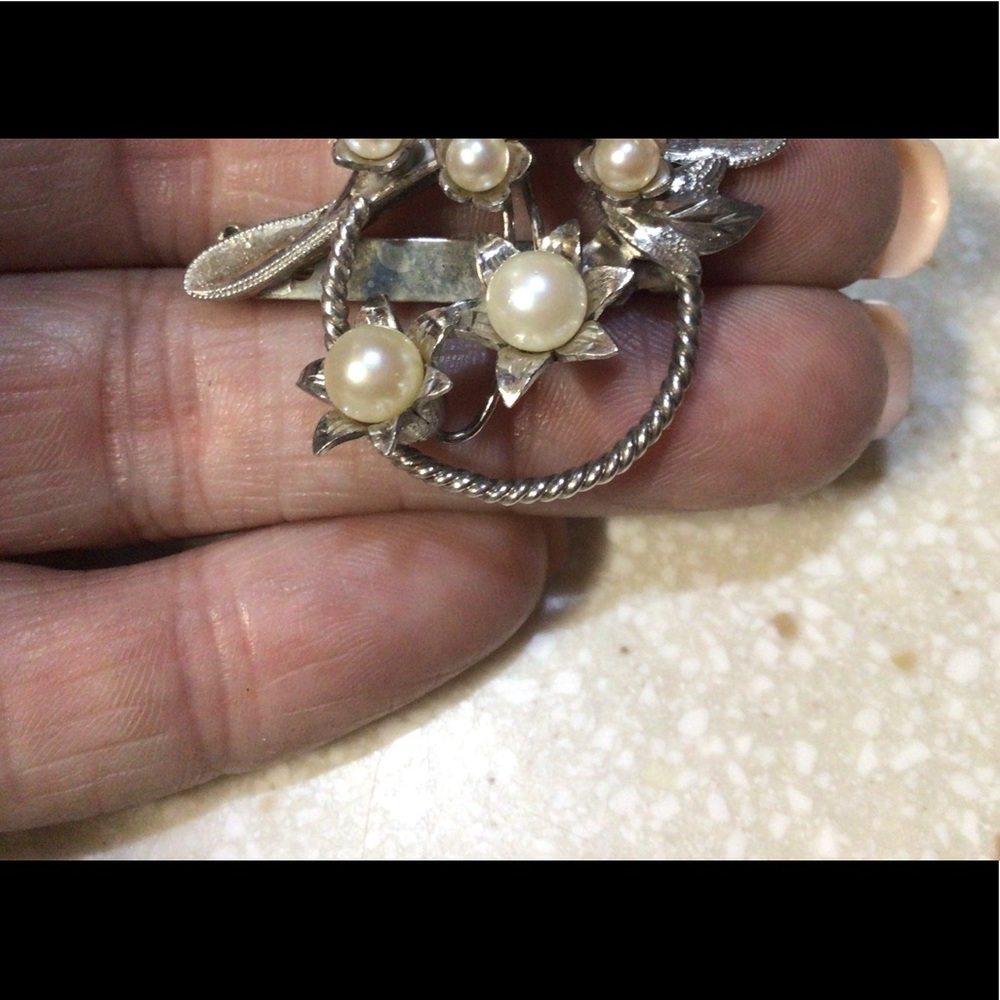 Vintage sterling silver and pearl pen